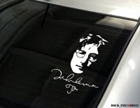 Image 3 of John Lennon stickers vinyl portrait + signature Autographs The Beatles guitar, car