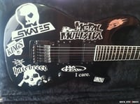 Image 3 of Jeff Hanneman guitar stickers signature vinyl decal Slayer ESP Full Set 8