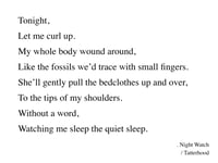 Image 2 of Night Watch - a poem postcard by Tatterhood