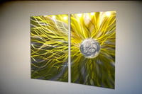 Image 2 of Solare Yellow - Abstract Metal Wall Art Contemporary Modern Decor