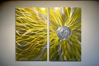 Image 4 of Solare Yellow - Abstract Metal Wall Art Contemporary Modern Decor