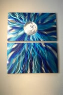 Solare Blue - Abstract Metal Wall Art Contemporary Modern Decor