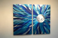 Image 4 of Solare Blue - Abstract Metal Wall Art Contemporary Modern Decor