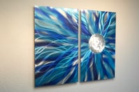 Image 5 of Solare Blue - Abstract Metal Wall Art Contemporary Modern Decor