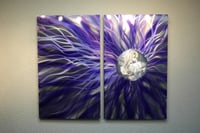 Image 1 of Solare Purple - Abstract Metal Wall Art Contemporary Modern Decor