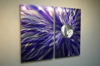 Image 2 of Solare Purple - Abstract Metal Wall Art Contemporary Modern Decor