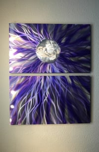 Image 4 of Solare Purple - Abstract Metal Wall Art Contemporary Modern Decor