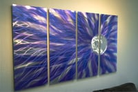 Image 4 of Solare Purple 36x63 - Abstract Metal Wall Art Contemporary Modern Decor