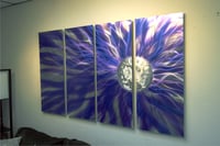 Image 1 of Solare Purple 36x63 - Abstract Metal Wall Art Contemporary Modern Decor