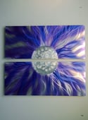 Solare Purple 36x31 - Abstract Metal Wall Art Contemporary Modern Decor