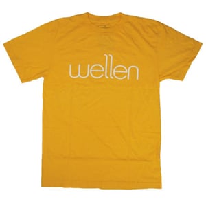 Image of Wellen Logo Tee - Yellow/White <font color = "red"><strike>$25.00</strike></font>