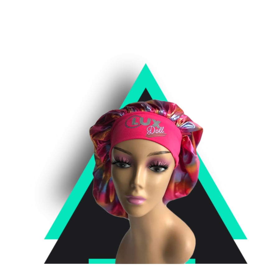 Image of ðŸŒˆ Pink Metallic Bonnet