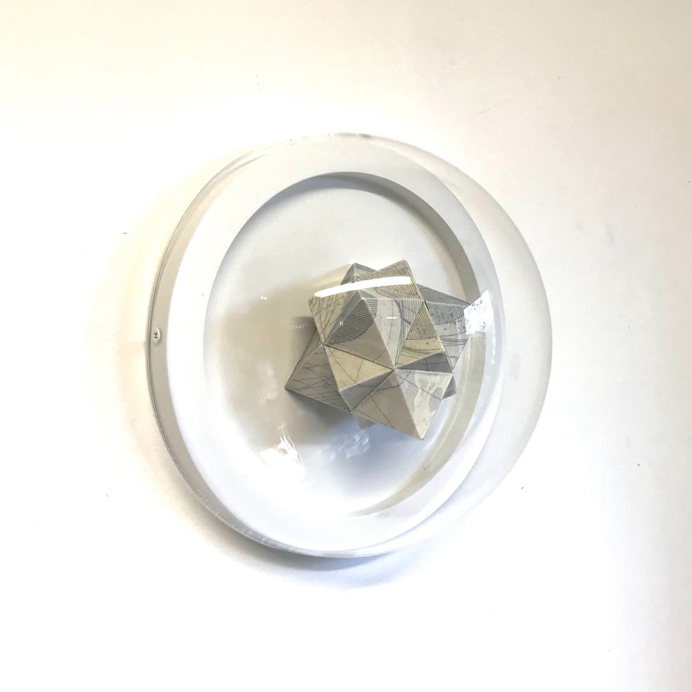 Image of Polyhedral Form - Octahedron and Cube in grey and soft white