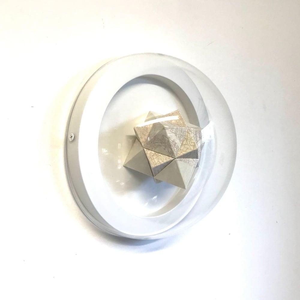 Image of Medium Polyhedral Form - Octahedron and Cube in pale blush