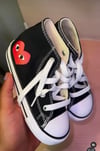 Kids Custom Converse Inspired by Comme Des Garcons 