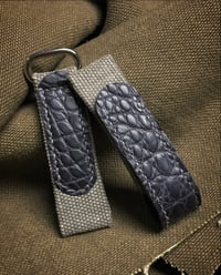 Image 3 of Grey Alligator and Canvas Velcro Strap