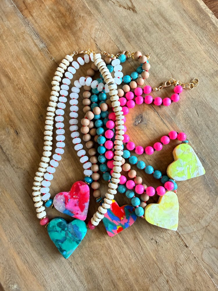 Image of Clay Heart Necklace
