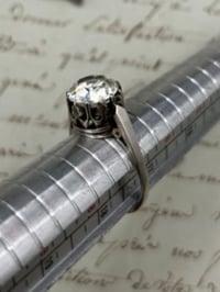 Image 3 of Magnifique bague en argent massif poinçonné, zircon synthétique, début 1900