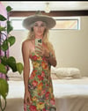 vintage floral summer sheath dress