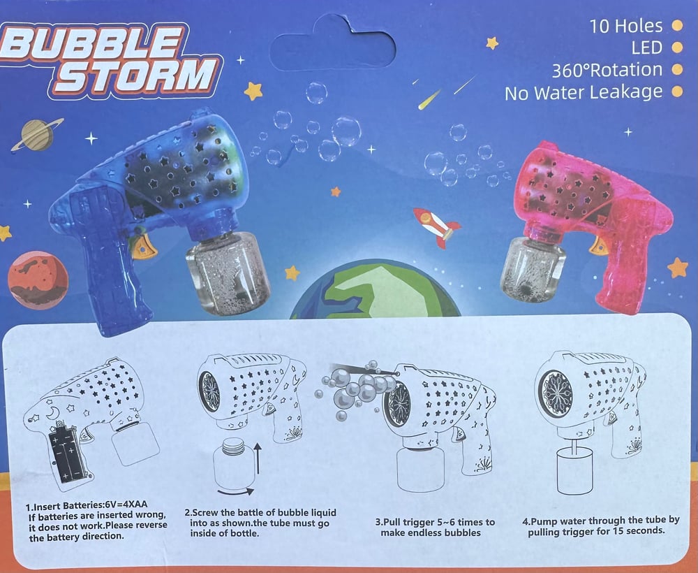 Image of Hand held. bubble Machine