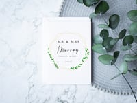 Mr & Mrs Custom Name Wedding Card