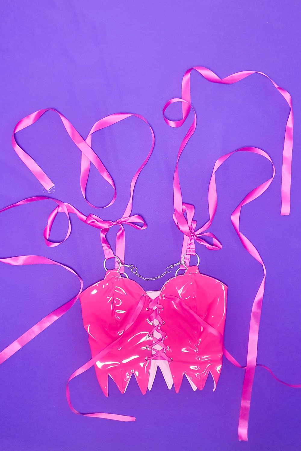 Image of Pink PVC tulip top 