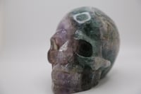 Image 2 of MASSIVE RAINBOW FLUORITE SKULL  (Ancestor Appreciation, Manifest )