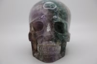 Image 1 of MASSIVE RAINBOW FLUORITE SKULL  (Ancestor Appreciation, Manifest )