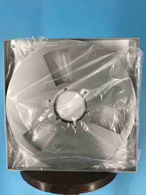Image of Burlington Recording 1/4" x 12" Heavy Duty SILVER NAB Metal Reel in Silver Box