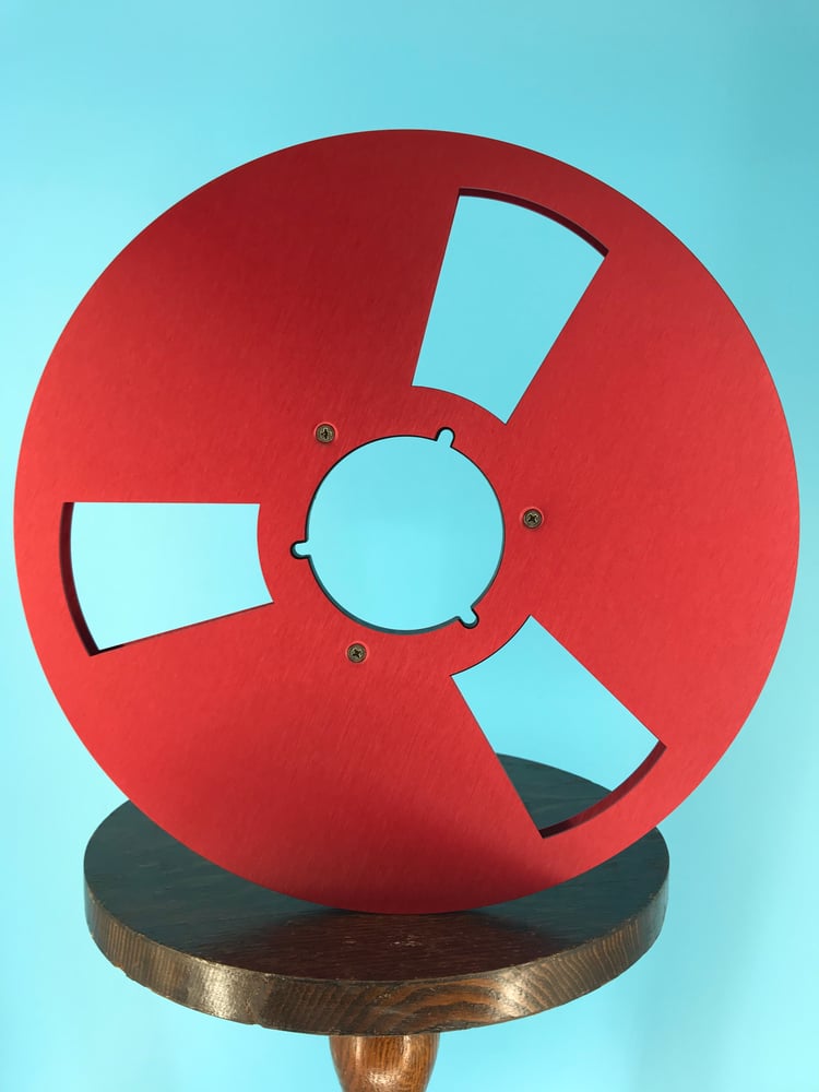 Image of Burlington Recording 1/2" x 12" Heavy Duty RED NAB Metal Reel in Red Box