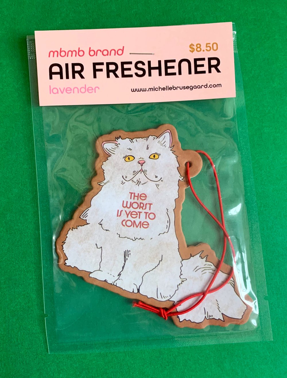 The Worst is yet to Come-Fluffy Cat Air Freshener- Lavender