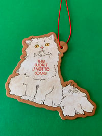 Image 1 of The Worst is yet to Come-Fluffy Cat Air Freshener- Lavender
