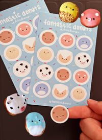 1 Sheet of 12 Animal Donuts stickers
