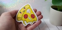 Image 2 of Cute Kawaii Melty Cheese Pizza Slice Sticker