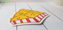 Cute Kawaii Red and White Stripe Golden Brown Chicken Nuggets Sticker