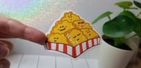 Image 3 of Cute Kawaii Red and White Stripe Golden Brown Chicken Nuggets Sticker