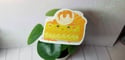 Caramel Cute Kawaii Ice Cream Scoop Pie Slice Sticker