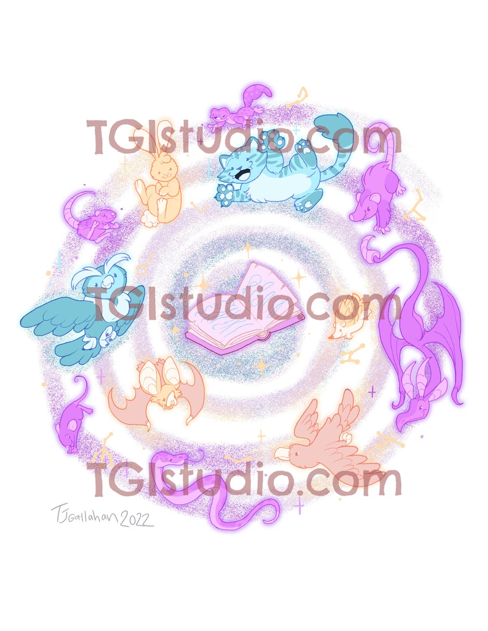 Print - Familiars 5"x7" White BG