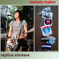 Image 1 of Joan Jett guitar stickers gibson melody maker vinyl decal set 10