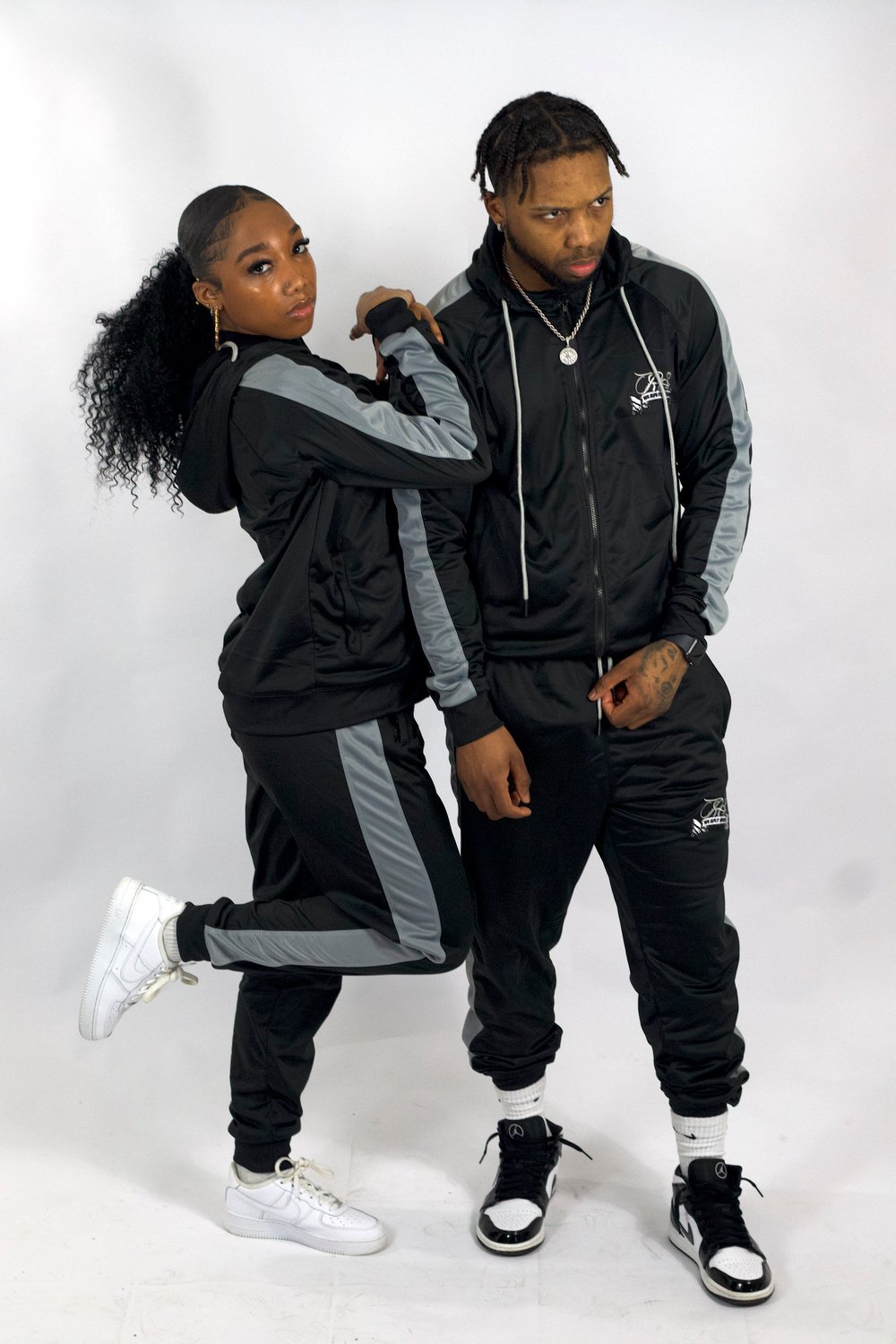  Elephant ZipTracksuit - Black/Grey 