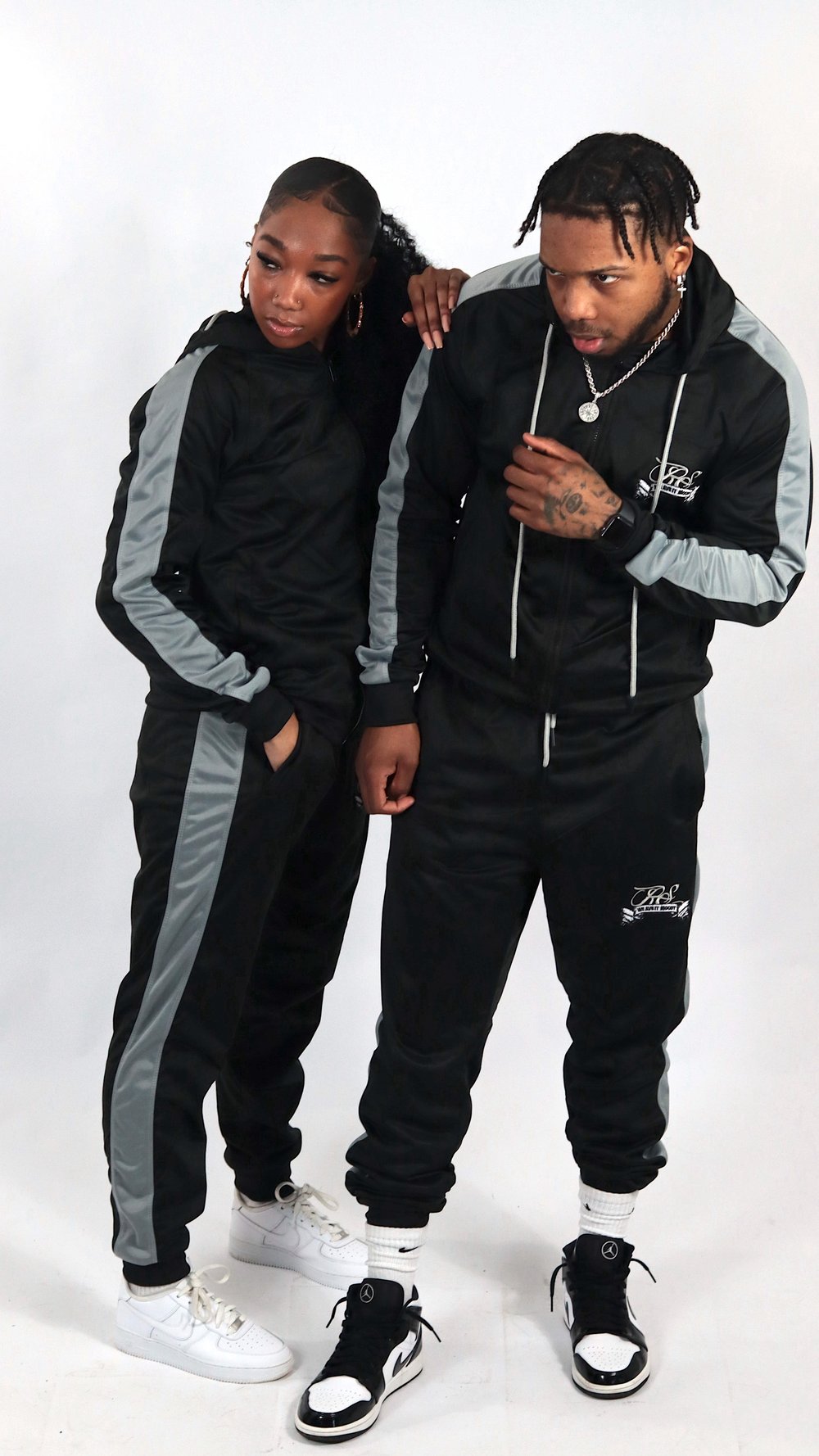  Elephant ZipTracksuit - Black/Grey 