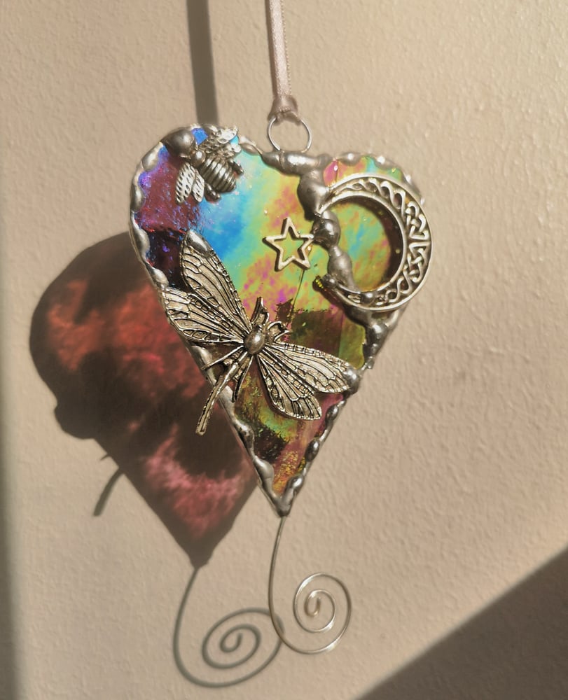 Image of Purple Dragonfly Heart