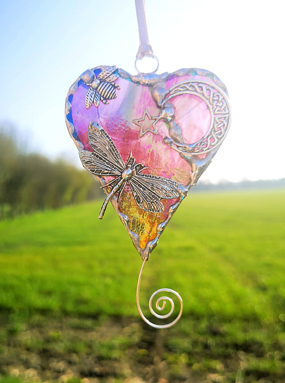 Image of Purple Dragonfly Heart