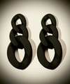Chunky Black Chain Earrings 