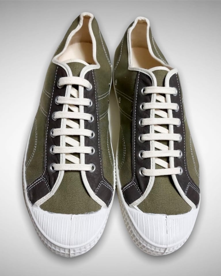 VEGANCRAFT canvas + leather trainer sneaker shoes made in Slovakia Image 3
