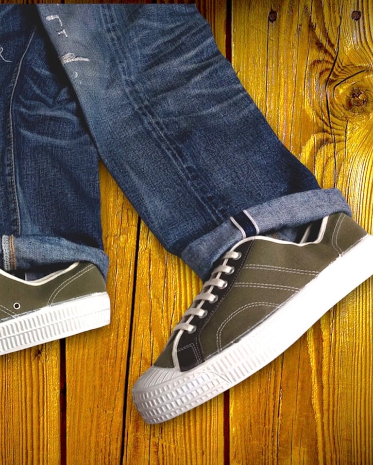 VEGANCRAFT canvas + leather trainer sneaker shoes made in Slovakia Image 4