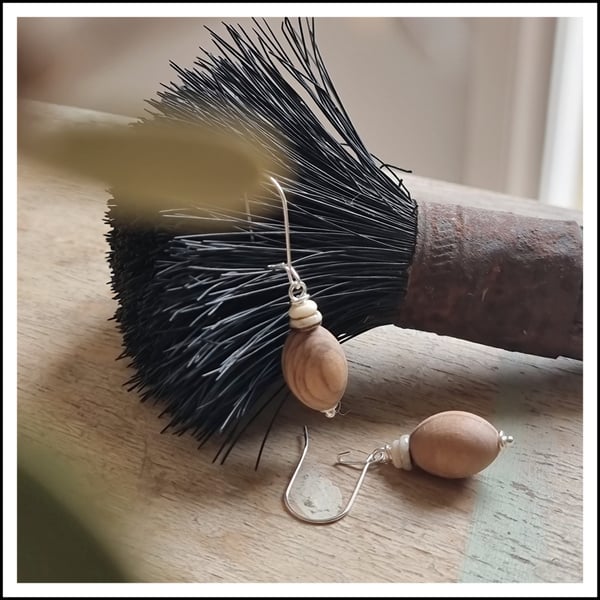 Image of Olive Wood earrings