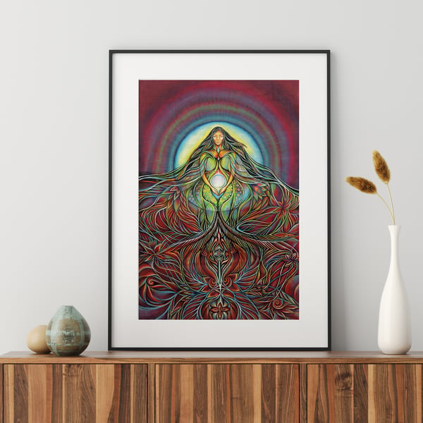 Image of "Earth Goddess" A3 giclee paper print