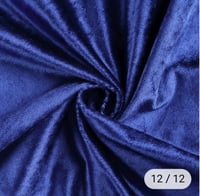 Image 2 of 90" x 132" Royal blue Velvet Rectangle Tablecloth