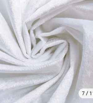 Image of 90"x132" White velvet Rectangular Tablecloth